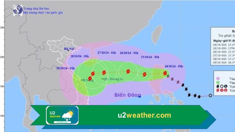 Dự báo thời tiết ngày 24/10/2024