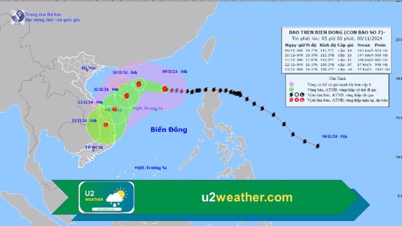 Dự báo thời tiết 09/11/2024